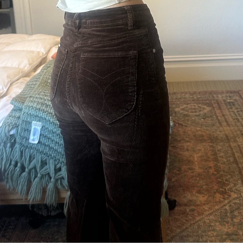 Chocolate Corduroy Bootcut Pants - Picture 2 of 2